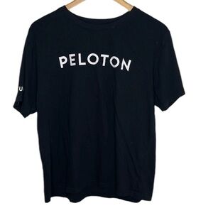 Peloton Unisex 100 Century Rides Black Short Sleeve Tee Size Large